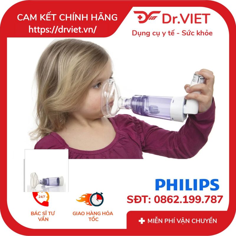 Buồng đệm khí dung có mặt nạ Philips Respironics OptiChamber Diamond 11 Buồng đệm khí dung có mặt nạ Philips Respironics OptiChamber Diamond