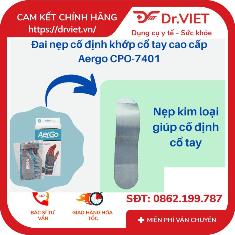 Alternative view of Đai nẹp cố định khớp cổ tay Aergo CPO-7401