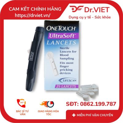 Kim lấy máu OneTouch UltraSoft Lancets 25 kim