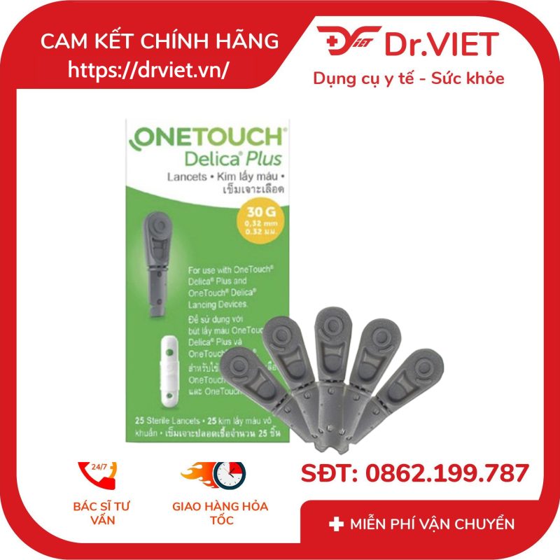 Kim chích máu OneTouch Delica Plus 25 kim 13 Kim chích máu OneTouch Delica Plus 25 kim
