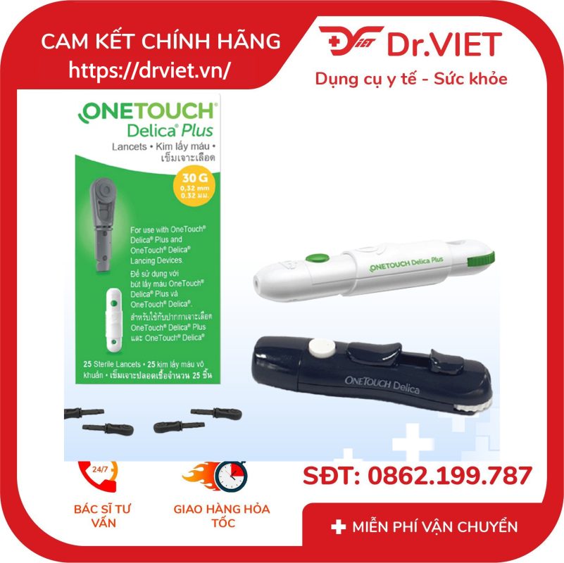 Kim chích máu OneTouch Delica Plus 25 kim 13 Kim chích máu OneTouch Delica Plus 25 kim
