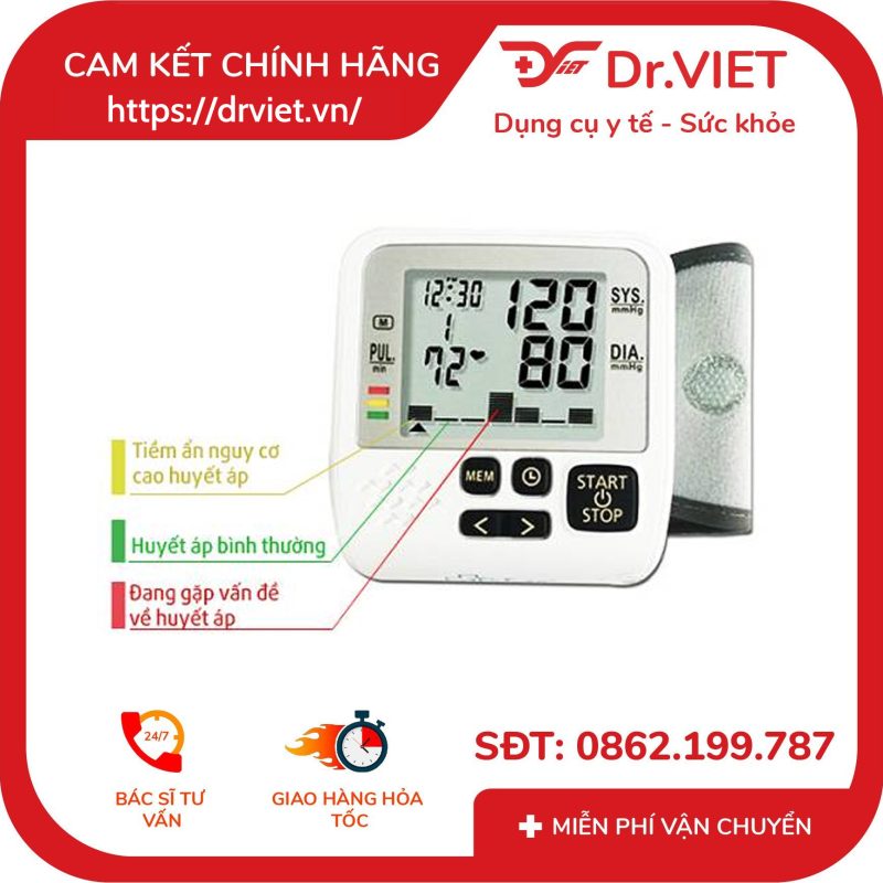 Máy đo huyết áp điện tử cổ tay MediKare-DK39 Plus