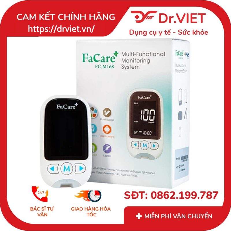 Máy đo đường huyết 5 trong 1 FaCare FC-M168 Bluetooth 12 Máy đo đường huyết 5 trong 1 FaCare FC-M168 Bluetooth