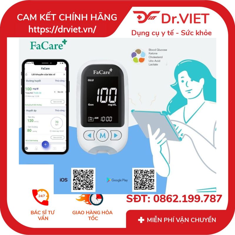 Máy đo đường huyết 5 trong 1 FaCare FC-M168 Bluetooth 11 Máy đo đường huyết 5 trong 1 FaCare FC-M168 Bluetooth