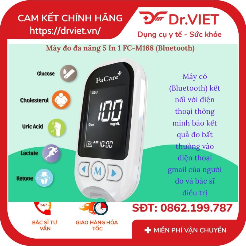 Alternative view of Máy đo đường huyết 5 trong 1 FaCare FC-M168 Bluetooth