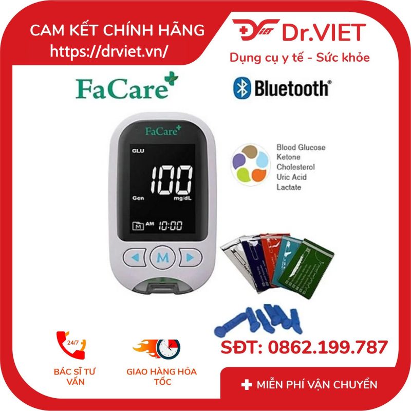 Máy đo đường huyết 5 trong 1 FaCare FC-M168 Bluetooth