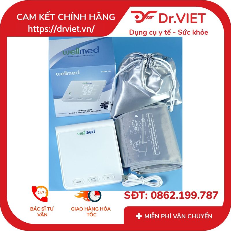 Máy đo huyết áp bắp tay Wellmed FDBP-A4 13 Máy đo huyết áp bắp tay Wellmed FDBP-A4