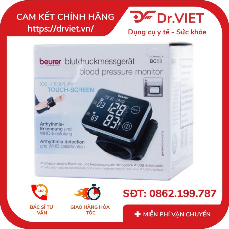 Máy đo huyết áp cổ tay Beurer BC58 13 Máy đo huyết áp cổ tay Beurer BC58