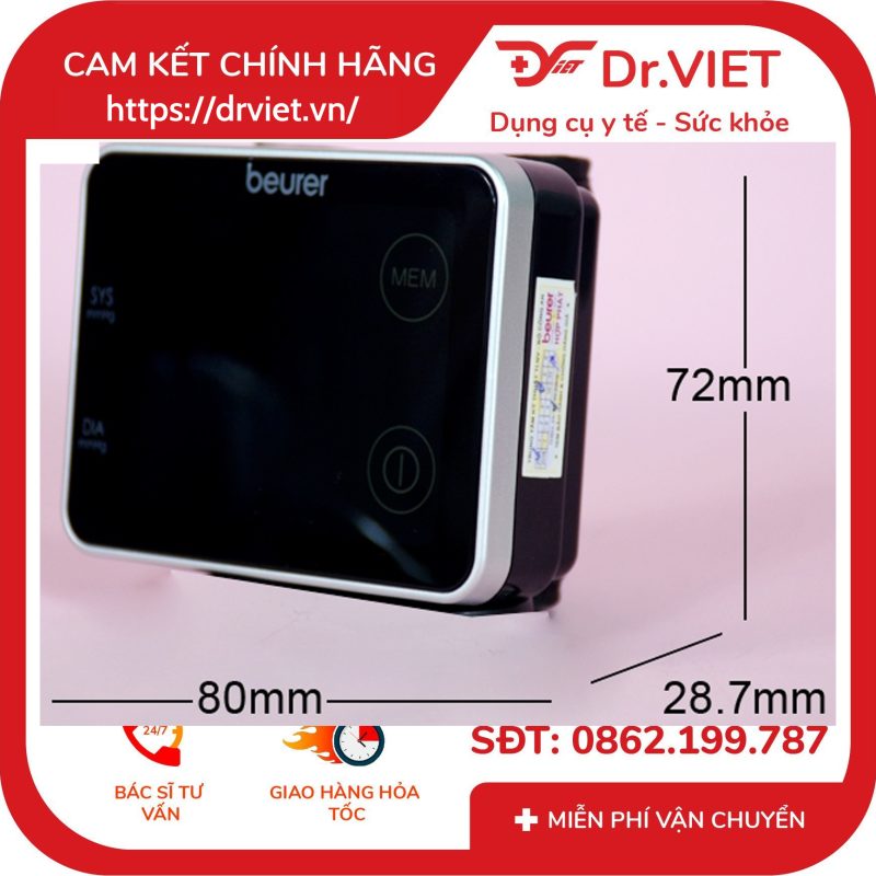 Máy đo huyết áp cổ tay Beurer BC58 11 Máy đo huyết áp cổ tay Beurer BC58