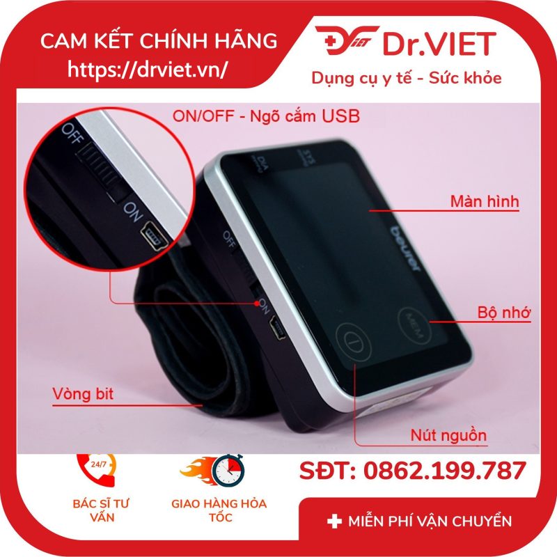 Alternative view of Máy đo huyết áp cổ tay Beurer BC58
