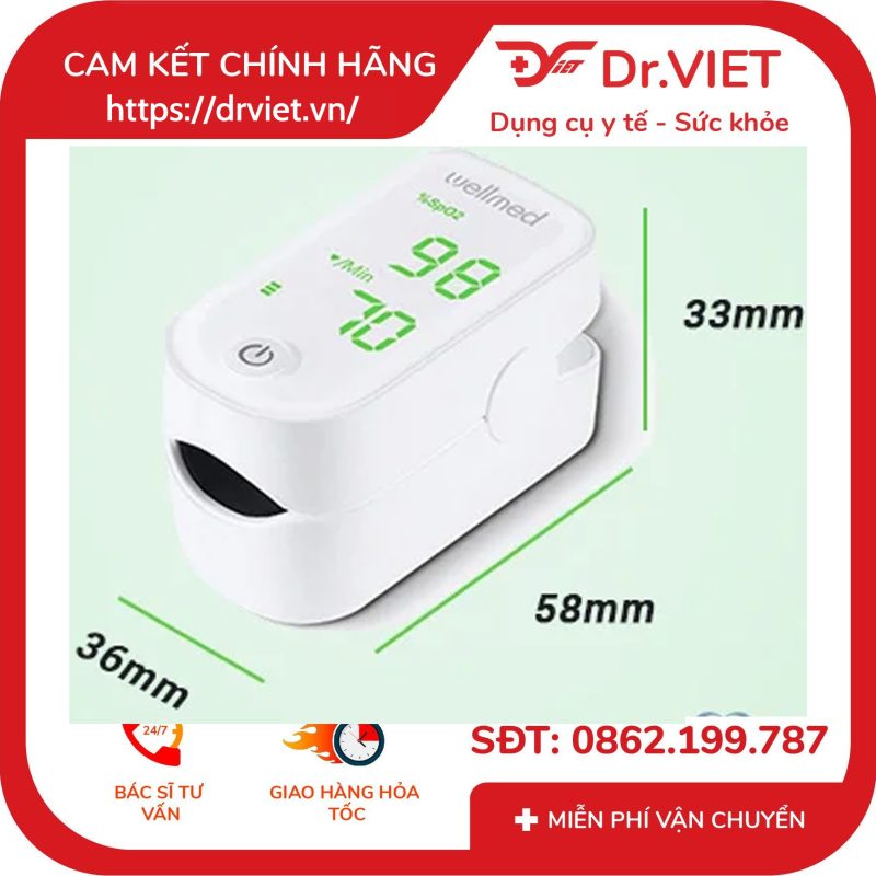 Máy đo nồng độ oxy trong máu SPO2 Wellmed FS10I