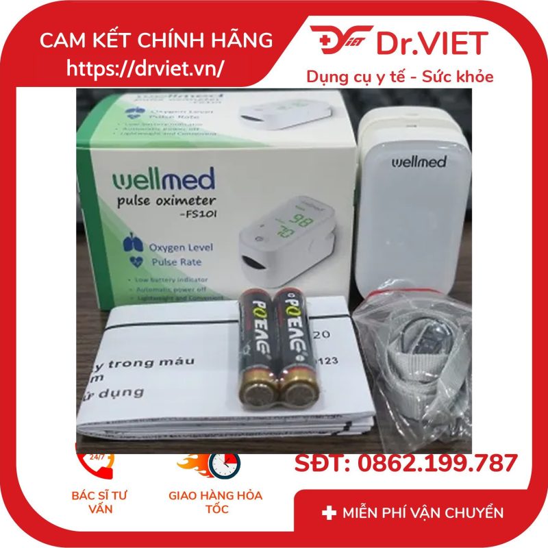 Máy đo nồng độ oxy trong máu SPO2 Wellmed FS10I