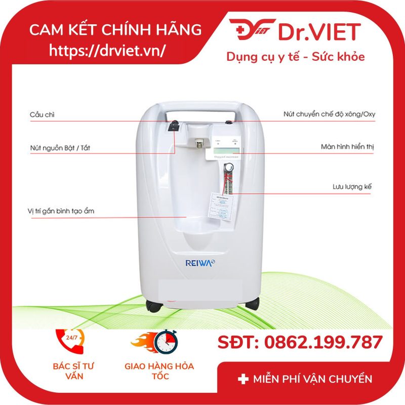 Máy tạo oxy Reiwa 5 lít K5BW