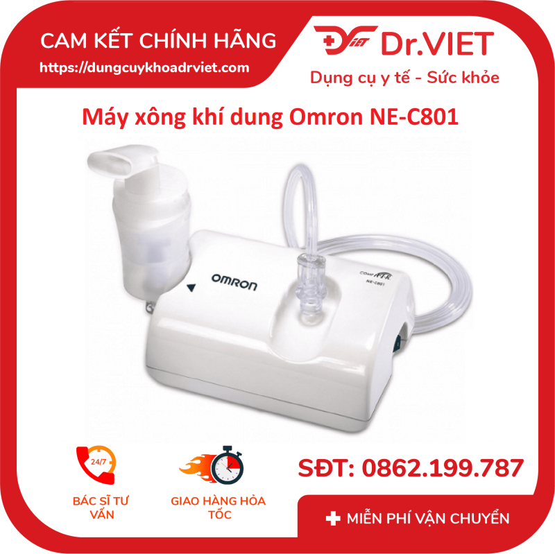 Máy xông mũi họng Omron NE-C801