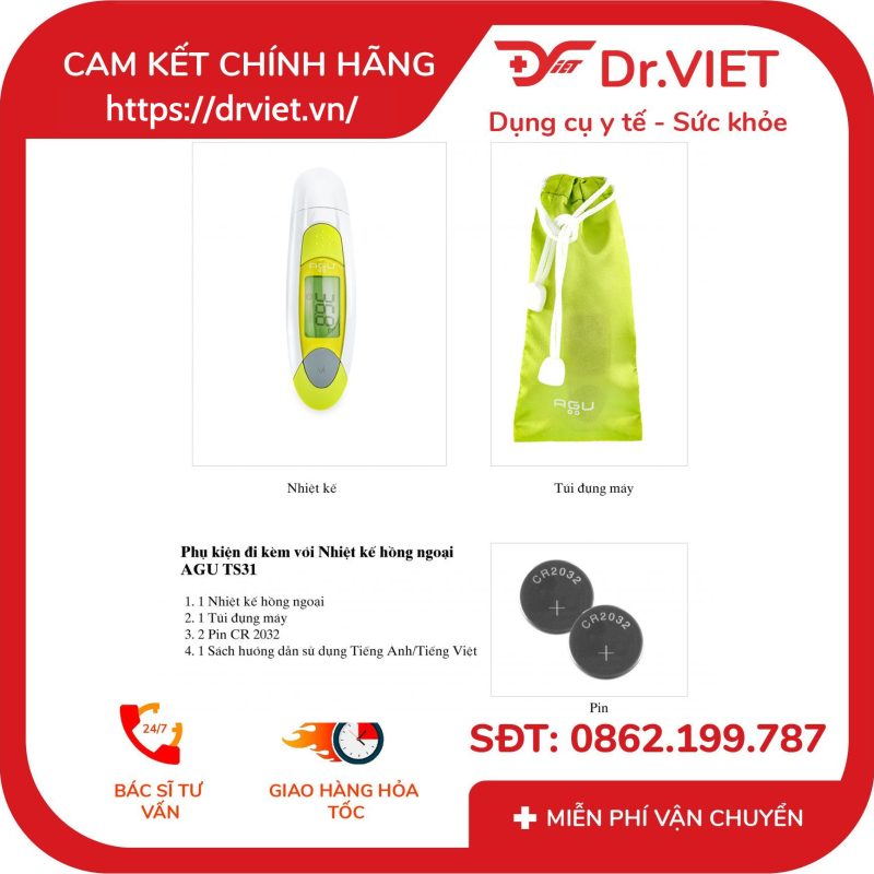 Nhiệt kế hồng ngoại AGU TS31 10 Nhiệt kế hồng ngoại AGU TS31