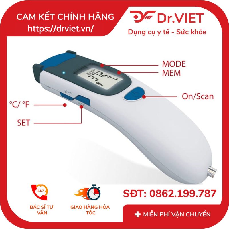 Nhiệt kế hồng ngoại đo trán Bluetooth TD-1241 10 Nhiệt kế hồng ngoại đo trán Bluetooth TD-1241