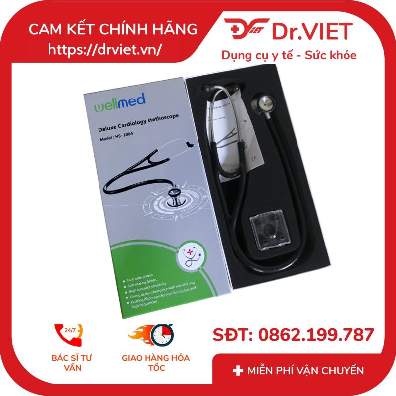 Alternative view of Ống nghe y tế 2 mặt Wellmed HS-108A