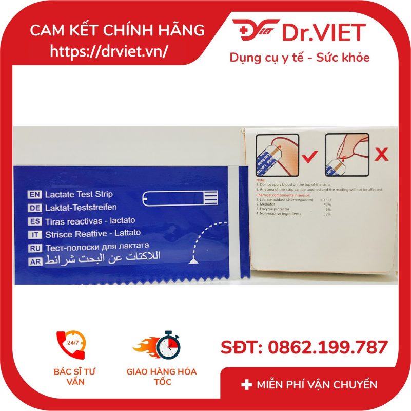 Que thử Lactate hộp 10 que cho máy đo 5 trong 1 FC-M168 14 Que thử Lactate hộp 10 que cho máy đo 5 trong 1 FC-M168