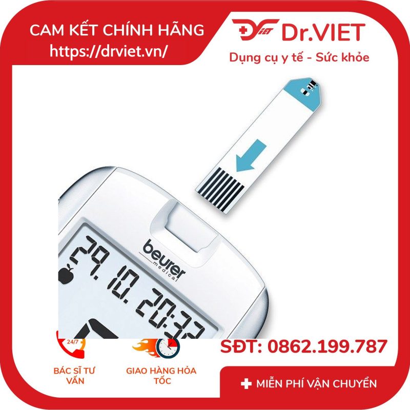 Que thử máy đo đường huyết Beurer GL42 10 Que thử máy đo đường huyết Beurer GL42