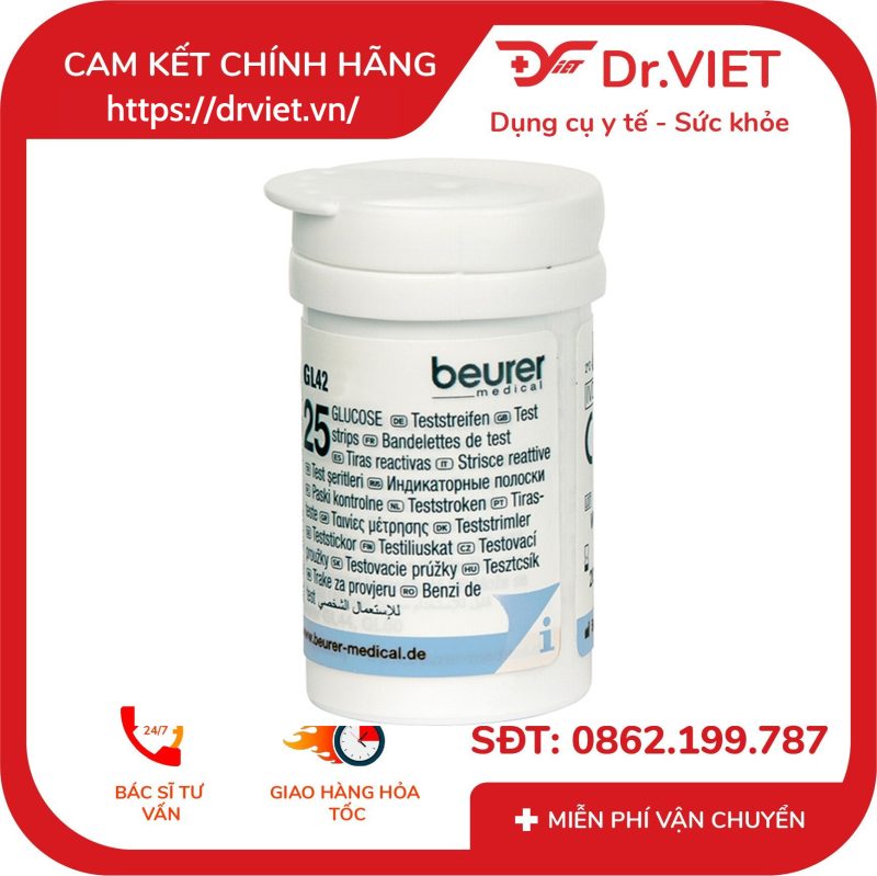 Que thử máy đo đường huyết Beurer GL42
