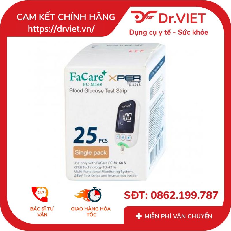 Que thử đường huyết FaCare FC M168 hộp 25 que 13 Que thử đường huyết FaCare FC M168 hộp 25 que
