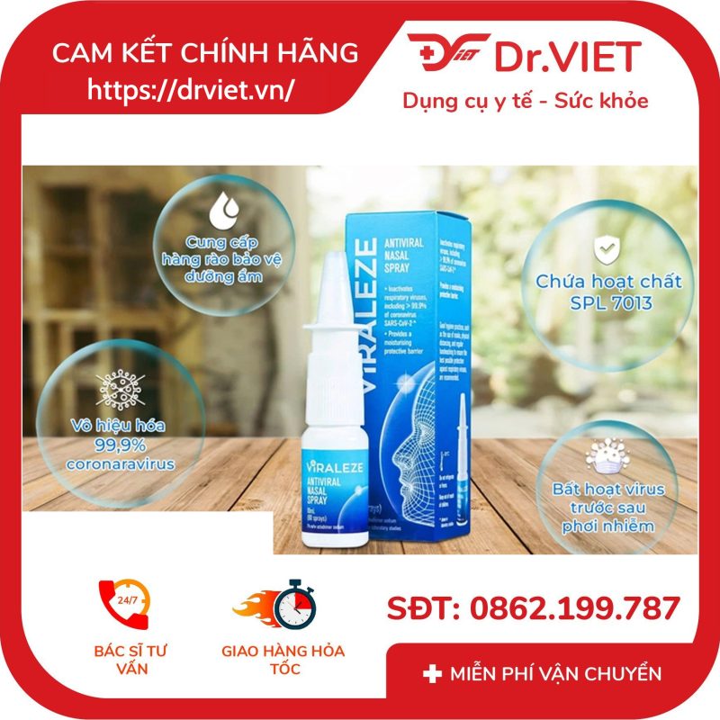 Alternative view of Bình xịt mũi Viraleze kháng virus đường hô hấp (10ml)