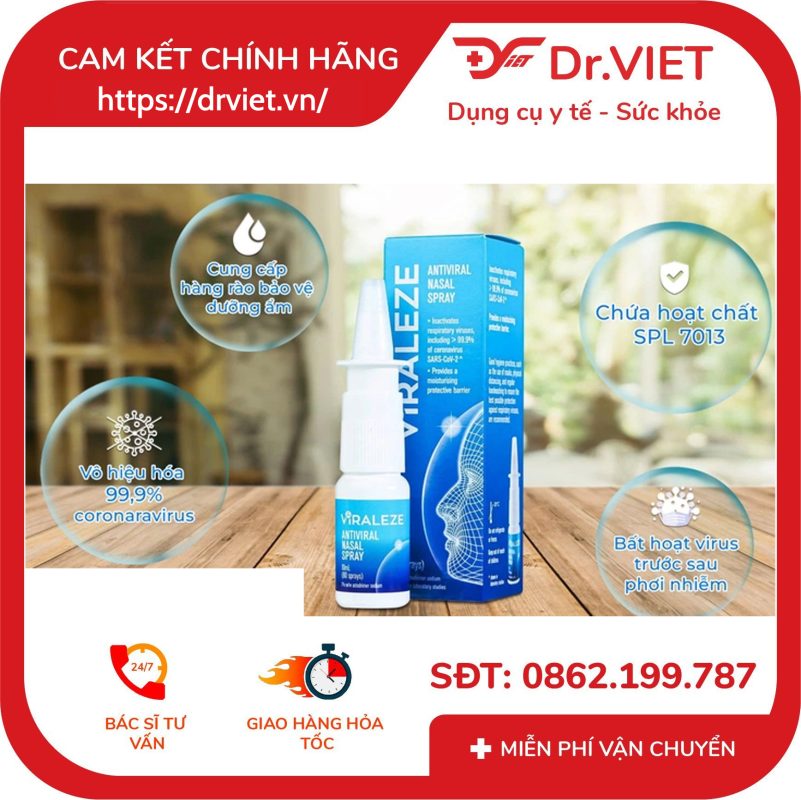Bình xịt mũi Viraleze kháng virus đường hô hấp (10ml) 13 Bình xịt mũi Viraleze kháng virus đường hô hấp (10ml)