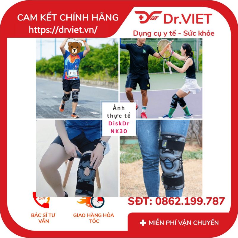 Đai gối hơi hỗ trợ khớp gối DiskDr NK30 Hàn Quốc
