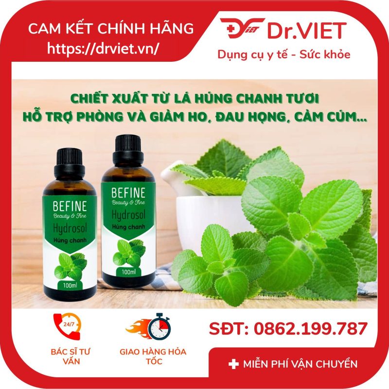 Hydrosol húng chanh Befine Hỗ trợ giảm ho đau họng 10 Hydrosol húng chanh Befine Hỗ trợ giảm ho đau họng