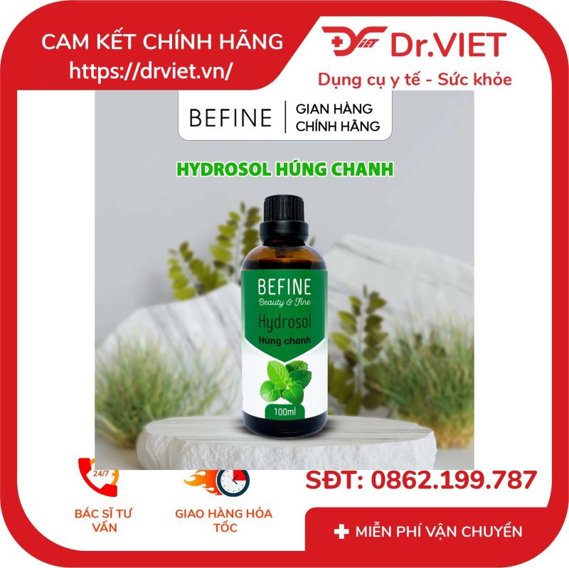 Hydrosol húng chanh Befine Hỗ trợ giảm ho đau họng