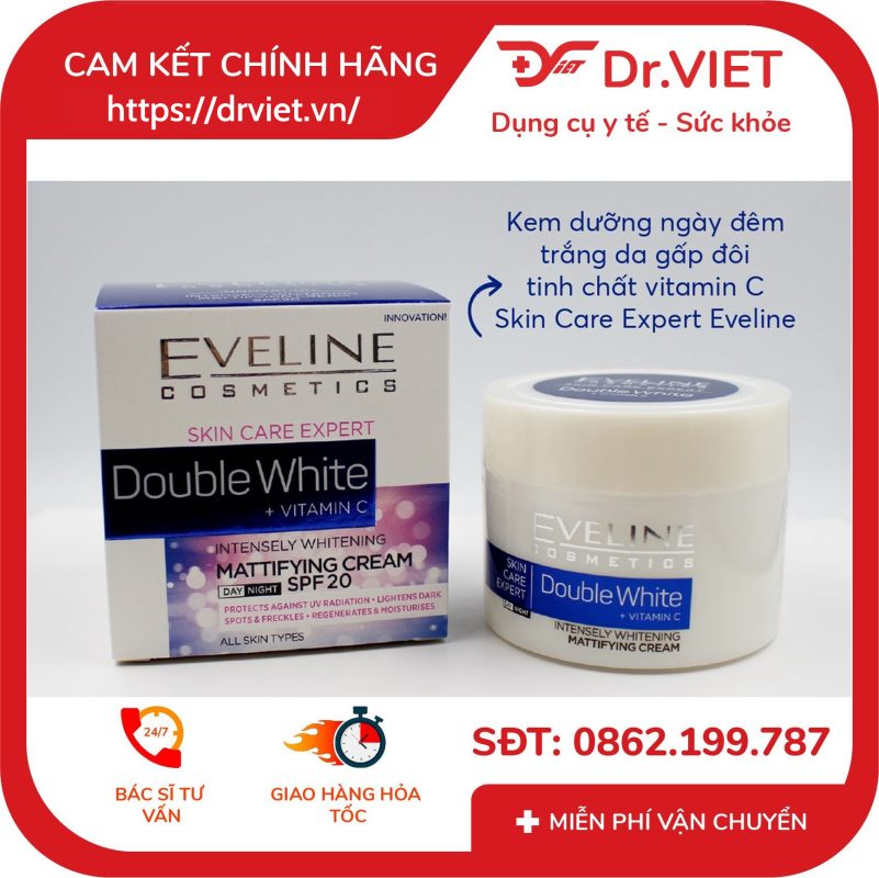 Kem dưỡng Eveline trắng gấp đôi Vitamin C ngày và đêm 50ml 11 Kem dưỡng Eveline trắng gấp đôi Vitamin C ngày và đêm 50ml