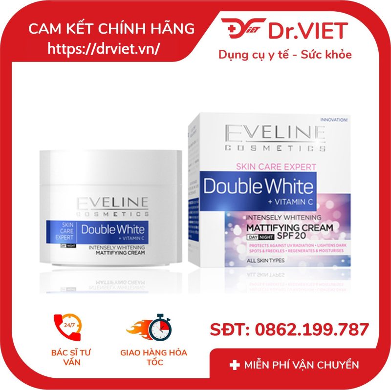 Kem dưỡng Eveline trắng gấp đôi Vitamin C ngày và đêm 50ml