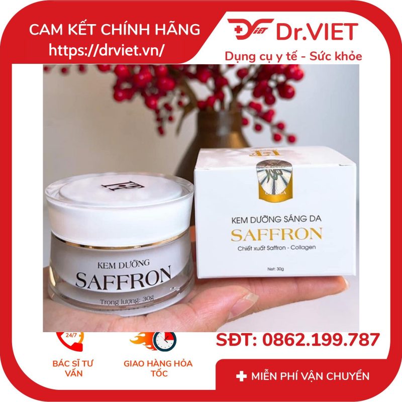 Kem dưỡng trắng da hoa đào Saffron 30g 13 Kem dưỡng trắng da hoa đào Saffron 30g