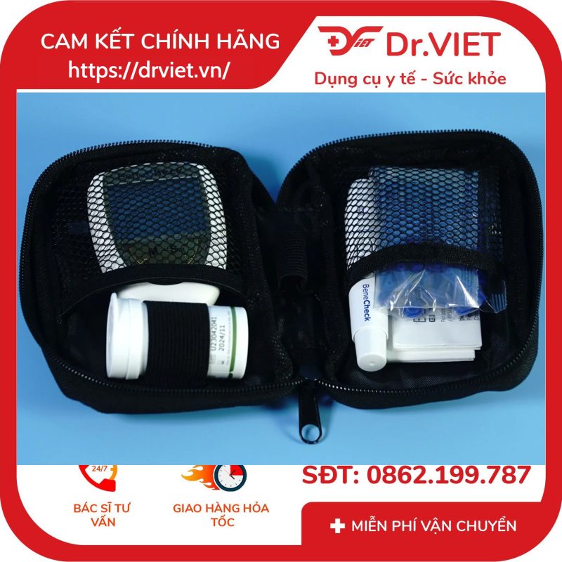 Máy đo đường huyết mỡ máu Benecheck Plus 3in1 12 Máy đo đường huyết mỡ máu Benecheck Plus 3in1