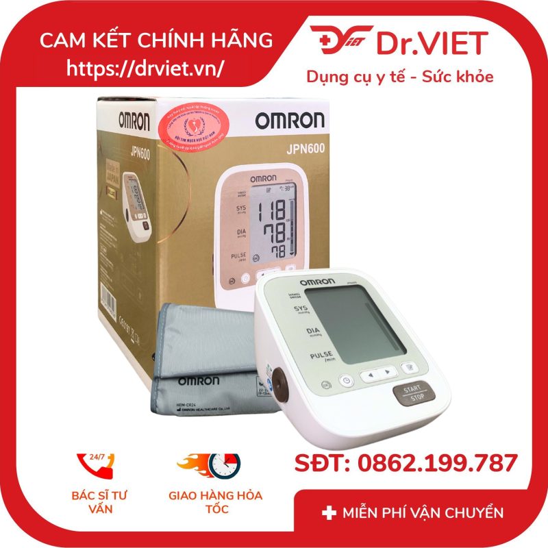 Máy đo huyết áp bắp tay điện tử Omron JPN600 – Chuẩn Nhật, đo nhanh & chính xác 12 Máy đo huyết áp bắp tay điện tử Omron JPN600 – Chuẩn Nhật, đo nhanh & chính xác