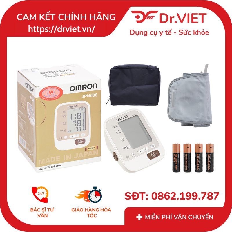 Máy đo huyết áp bắp tay điện tử Omron JPN600 – Chuẩn Nhật, đo nhanh & chính xác 10 Máy đo huyết áp bắp tay điện tử Omron JPN600 – Chuẩn Nhật, đo nhanh & chính xác