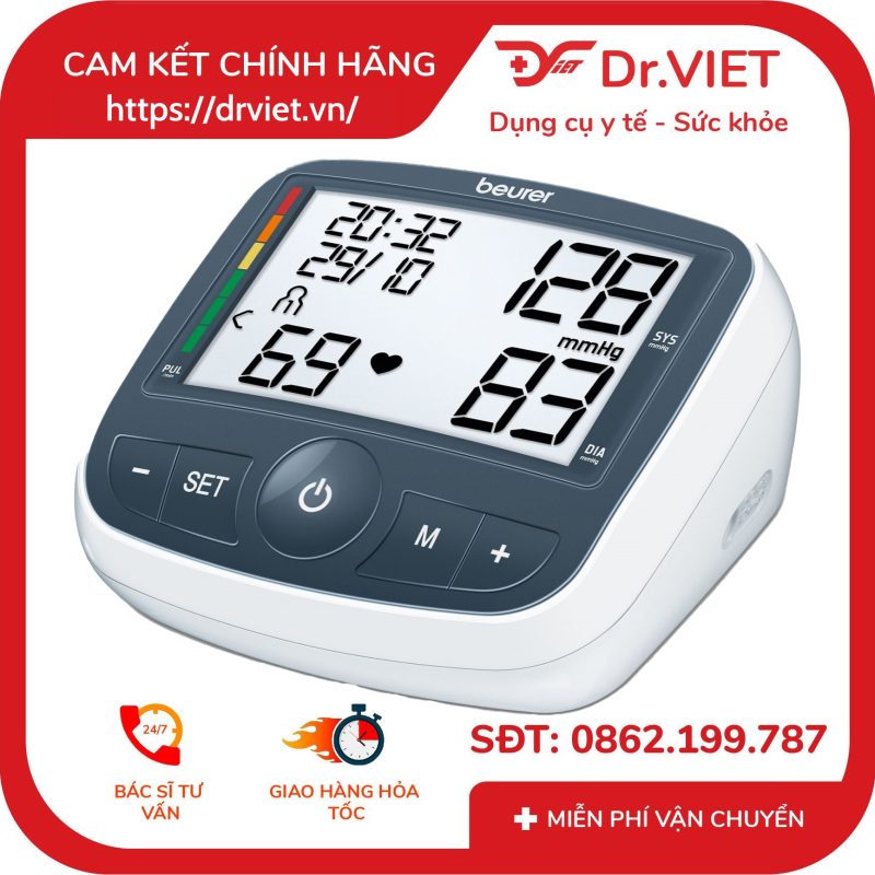 Máy đo huyết áp bắp tay Beurer BM40 16 Máy đo huyết áp bắp tay Beurer BM40