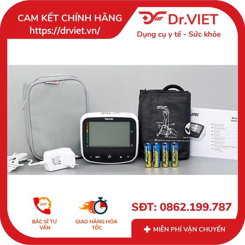 Máy đo huyết áp bắp tay Beurer BM40 14 Máy đo huyết áp bắp tay Beurer BM40