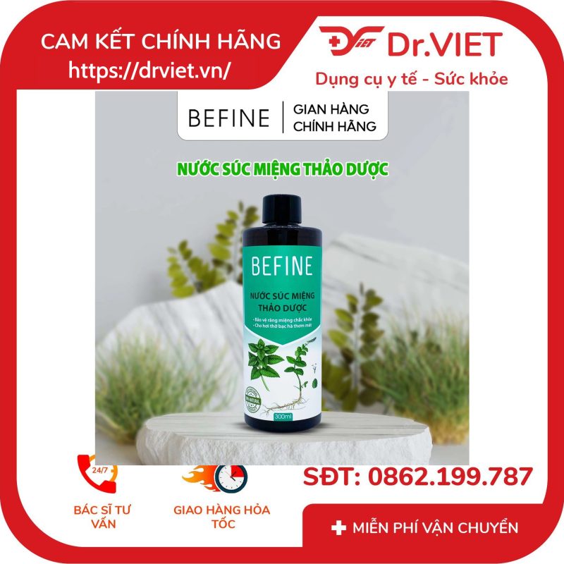 Nước súc miệng thảo dược Befine 300ml 12 Nước súc miệng thảo dược Befine 300ml