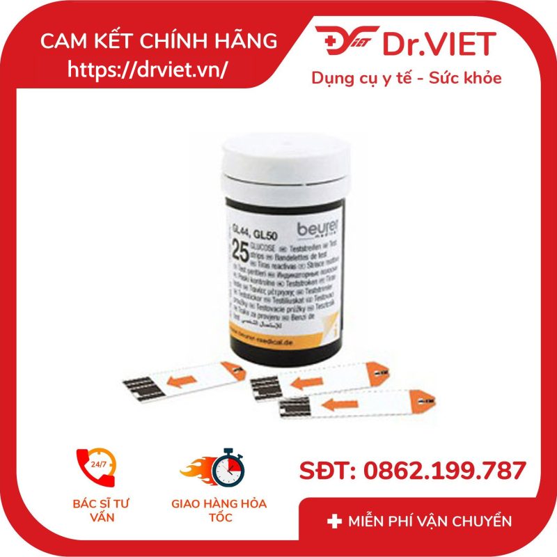 Que thử dành cho máy đo đường huyết Beurer GL50 11 Que thử dành cho máy đo đường huyết Beurer GL50