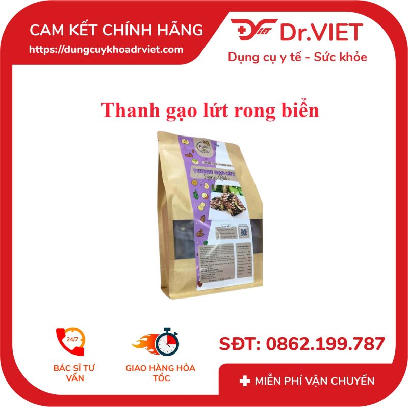 sản phẩm Thanh gạo lứt rong biển 200gr Pyky