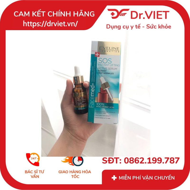 Tinh chất Eveline Facemed+ chống nhăn và dưỡng ẩm SOS 18ml 10 Tinh chất Eveline Facemed+ chống nhăn và dưỡng ẩm SOS 18ml
