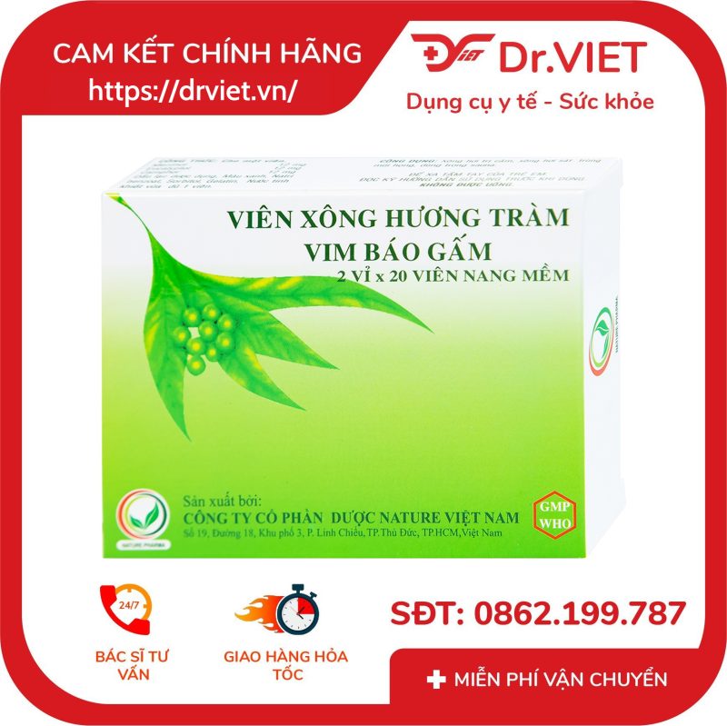 Viên Xông Hương Tràm Vim Báo Gấm điều trị cảm cúm