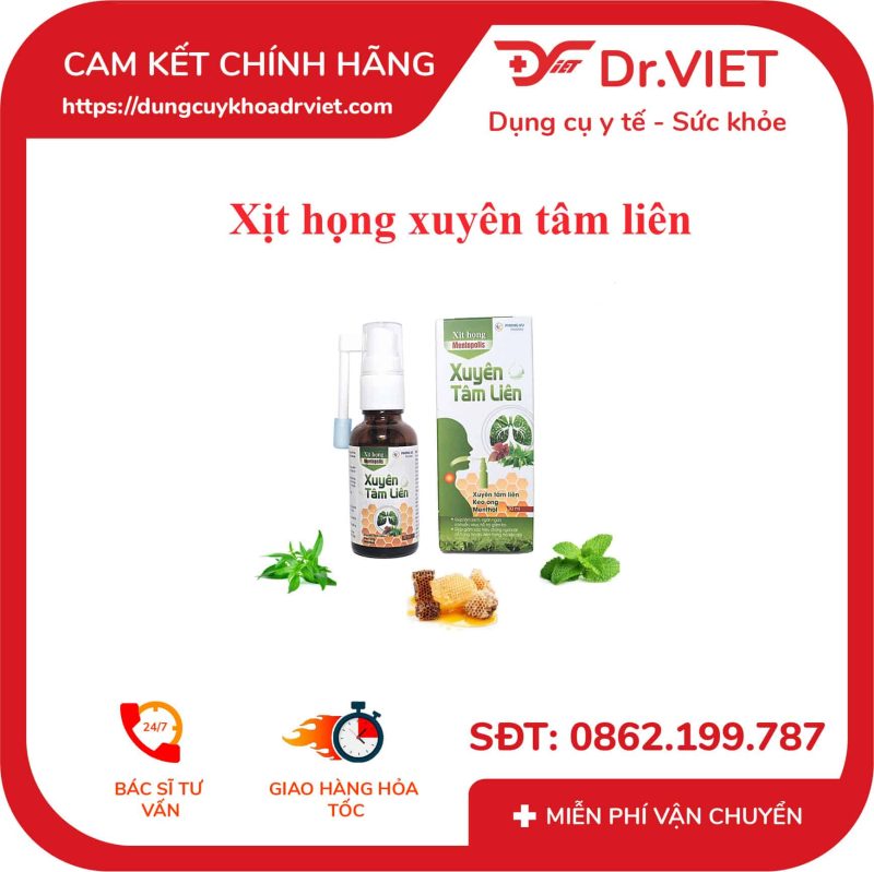 Xịt họng xuyên tâm liên Dược phẩm Phong Vũ