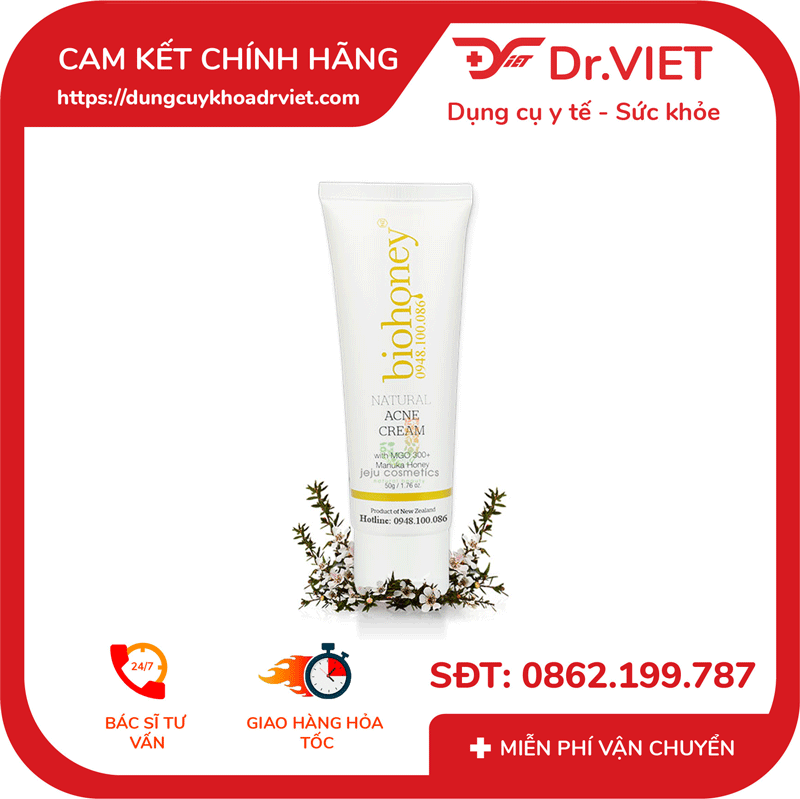 Biohoney Acne Cream 50g kem dưỡng giàu Vitamin E