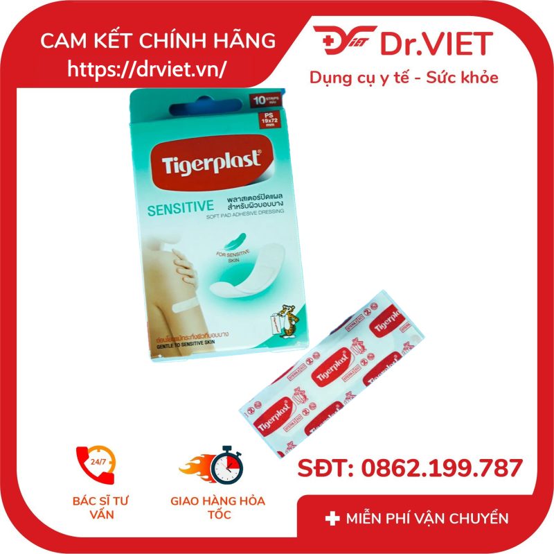 Băng cá nhân co giãn Tigerplast Sensitive