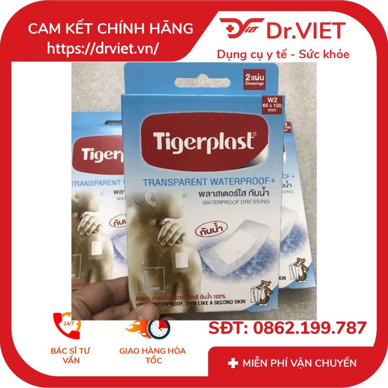 Băng gạc vết thương chống nước Tigerplast Waterproof 12 Băng gạc vết thương chống nước Tigerplast Waterproof