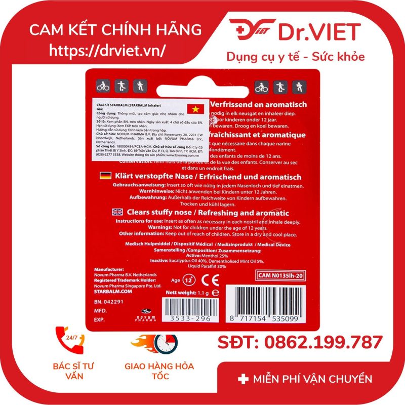 Alternative view of Chai hít Starbalm Sports Inhaler Novum