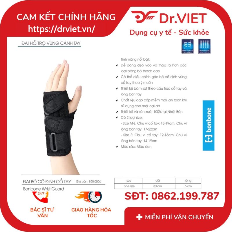 Đai bó cố định cổ tay Bonbone Wrist Guard