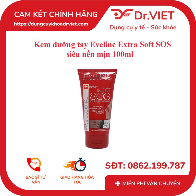 Kem dưỡng tay Eveline Extra Soft SOS siêu nền mịn 100ml